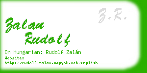 zalan rudolf business card